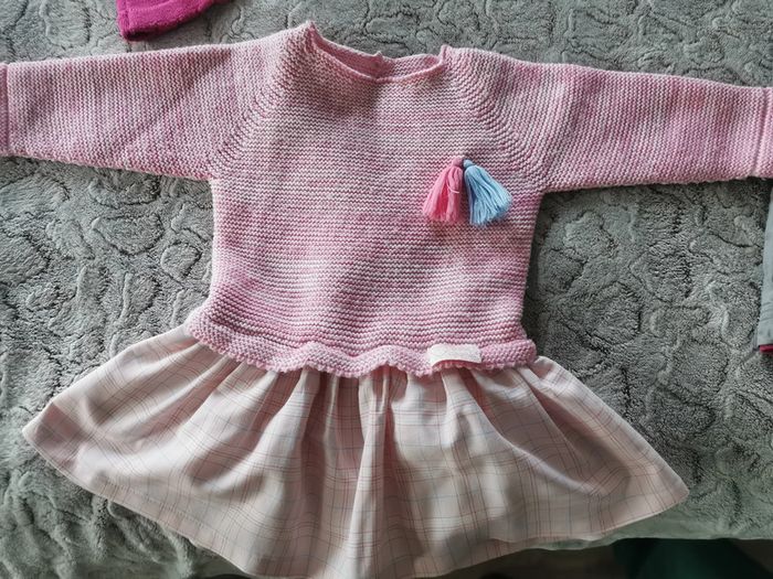 Robes et gilets bébé 18 mois lot de 4 habits roses - photo numéro 14