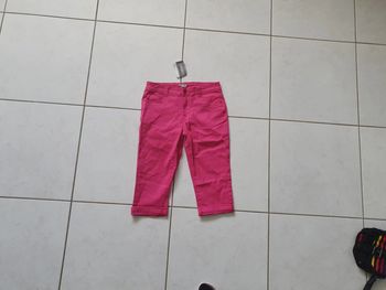 Pantacourt femme rose taille 38 Neuf Ch3