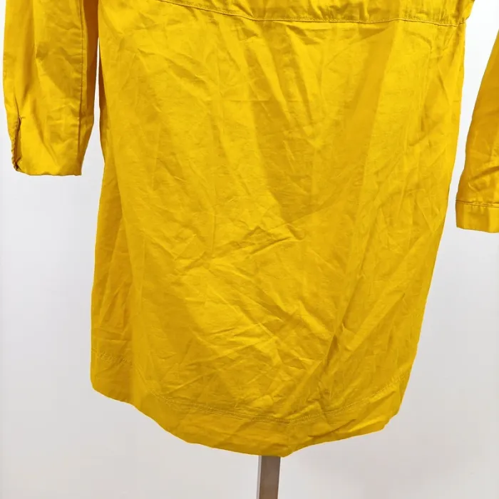 Robe chemise jaune moutarde Beauty Fashion col à strass ceinture T40 100 % polyester A1269 - photo numéro 11