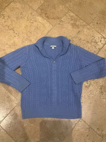 Pull quart zip col cheminée torsadée croft et barrow