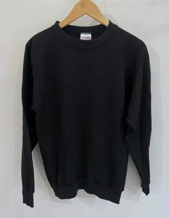 Crewneck plain full black made in USA 🇺🇸 Woman L