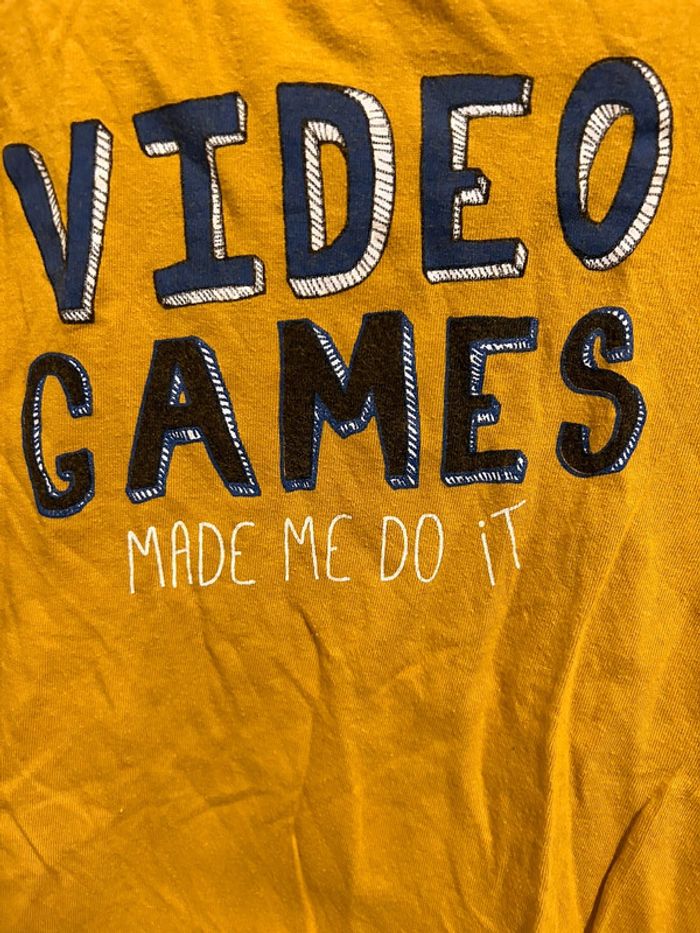 Tee shirt manches longues jaune moutarde kiabi , 5 ans - photo numéro 2