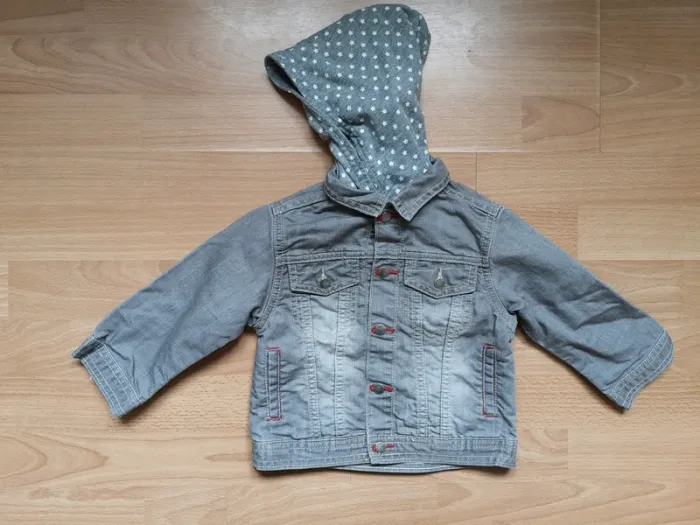 Veste en jean 18 mois grise - photo numéro 2