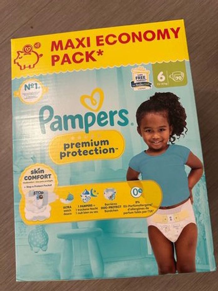 Couche Pampers premium taille 6