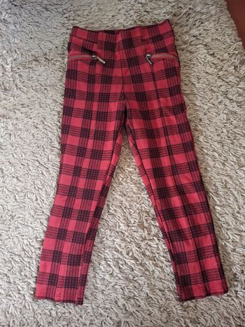 Legging rouge et noir kiabi 6 ans style rock fille