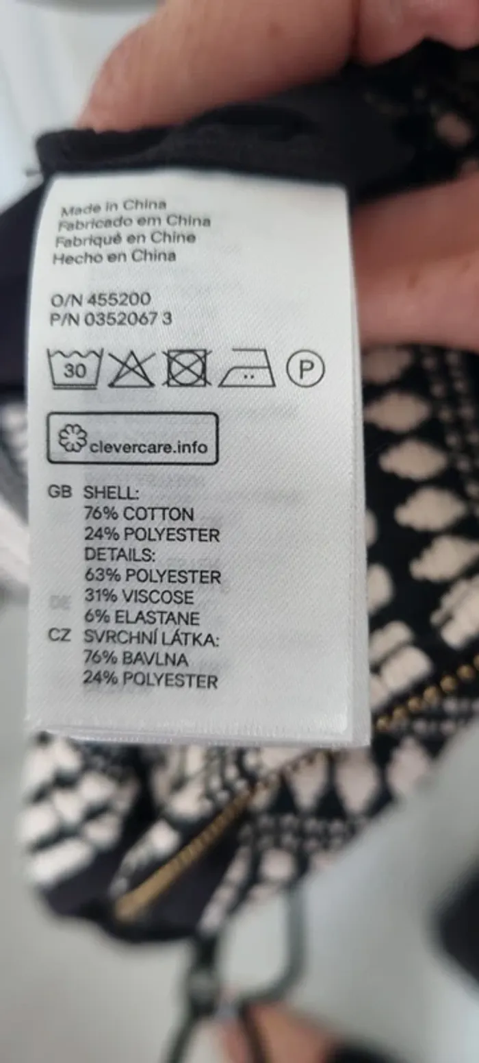Veste tissés motif noir blanc h&m 38 - photo numéro 9