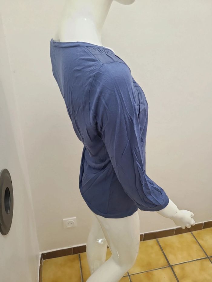 Jolie T shirt bi matière soie et viscose. - photo numéro 7