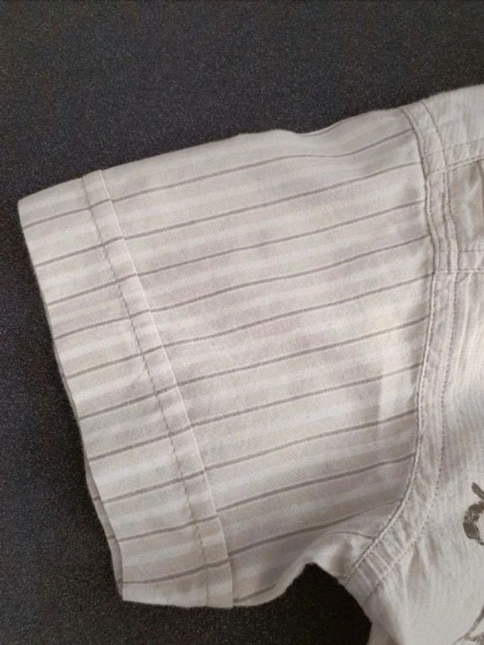 Chemise manches courtes blanche et beige Waki 5 ans - photo numéro 5