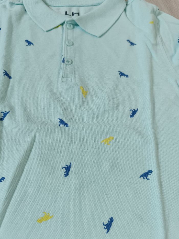 Polo manches courtes motifs dinosaures 10 ans - photo numéro 2