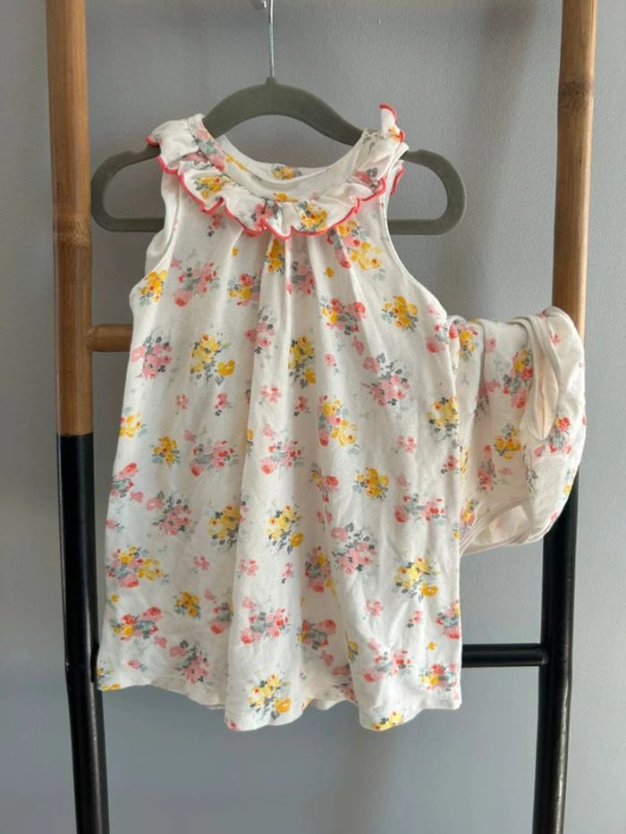 Robe Petit Bateau à fleurs – Taille 24 mois