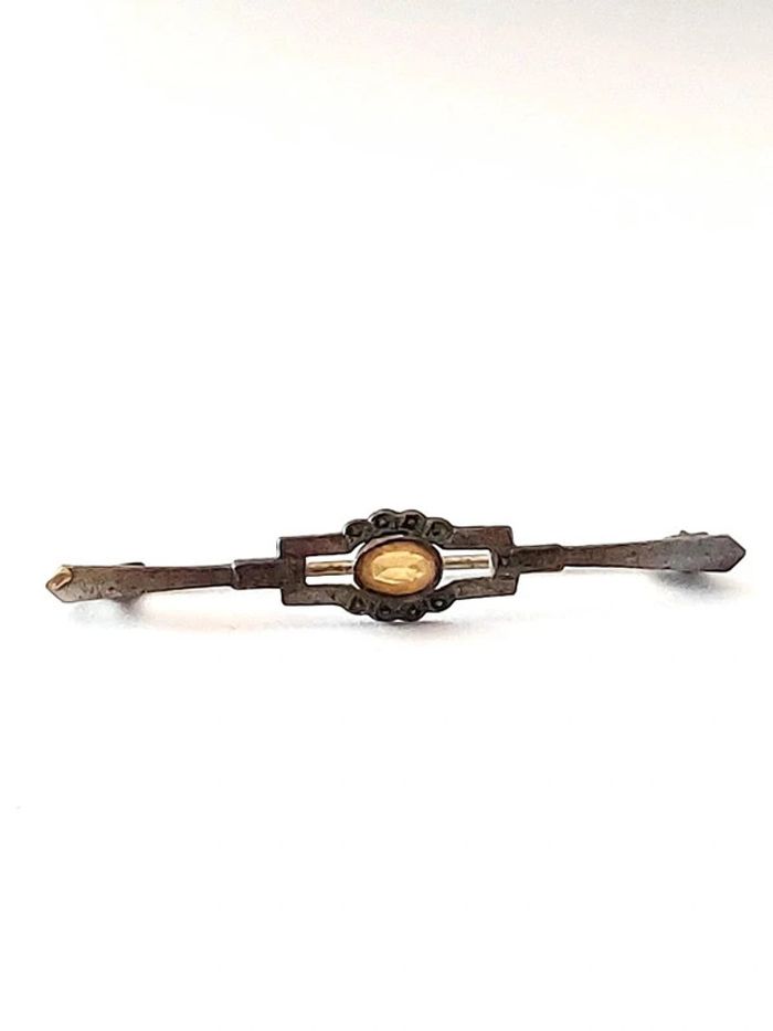 Magnifique broche barrette victorienne signée - photo numéro 2