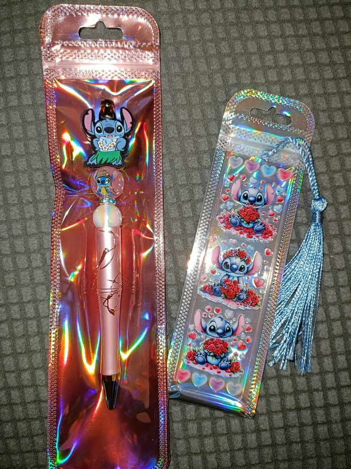 Ensemble stylo et marque pages Stitch - photo numéro 4