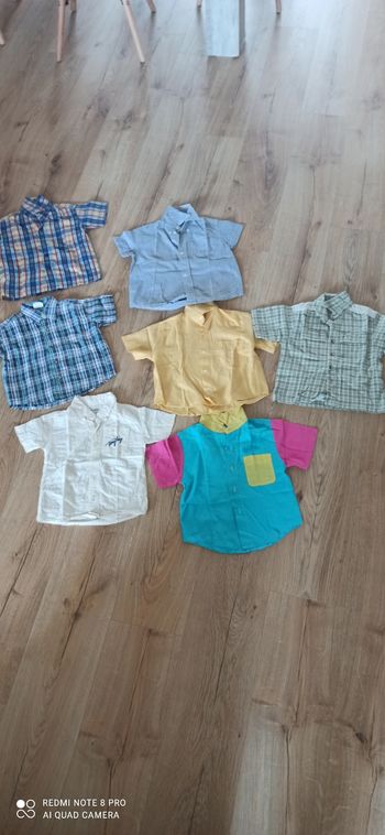 7 chemisettes 2 ans
