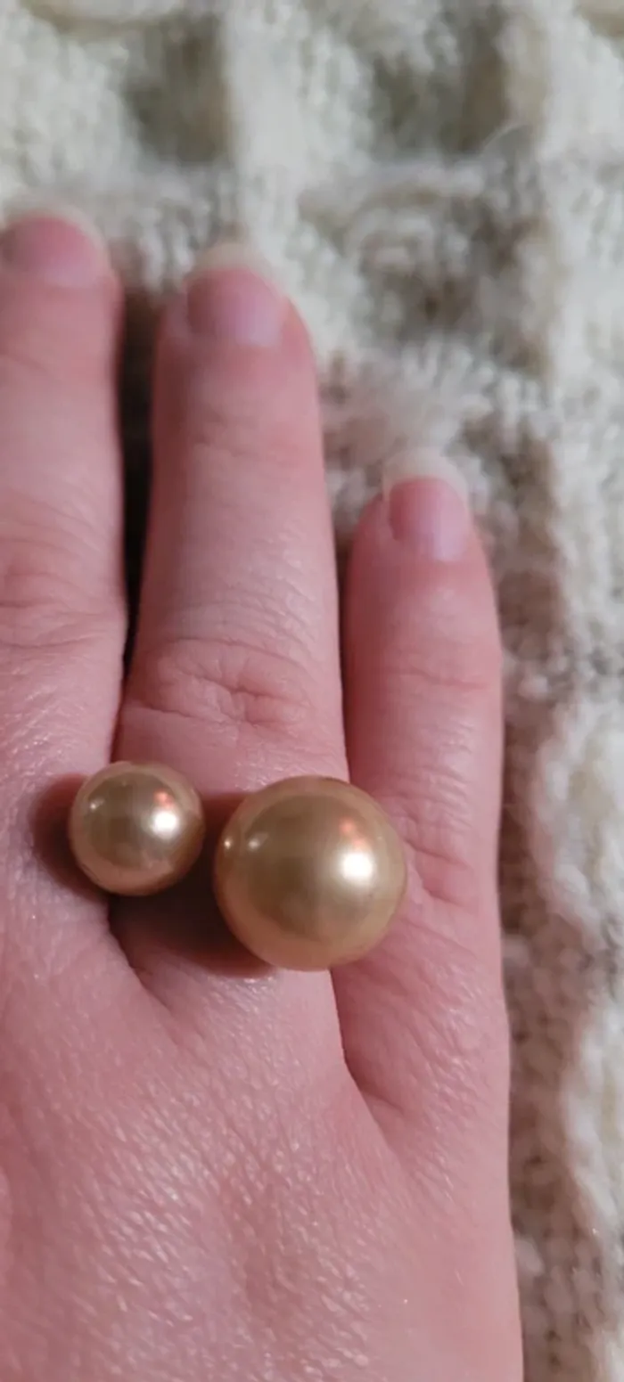 Bague réglable perles - photo numéro 3