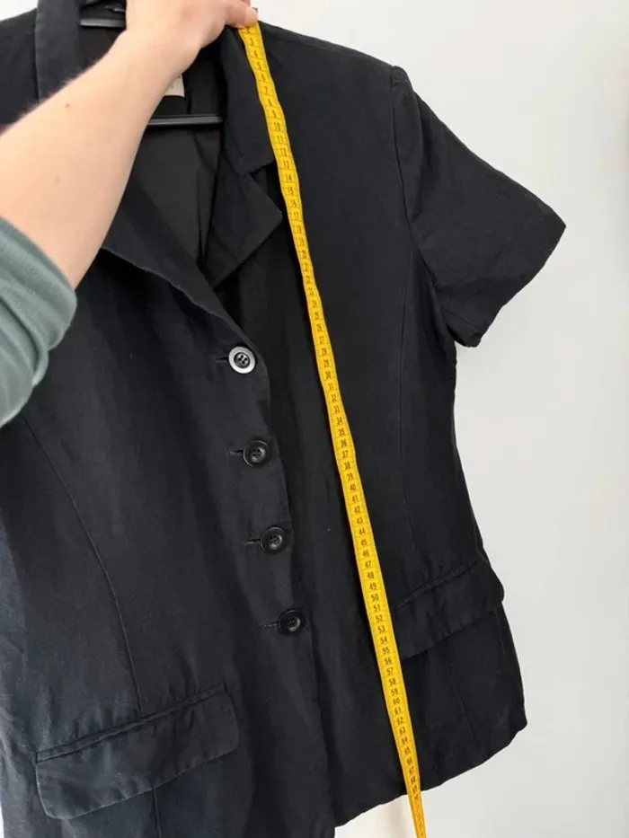 Chemise manches courtes Max & Co femme en lin noire taille 42 très bon état - photo numéro 6