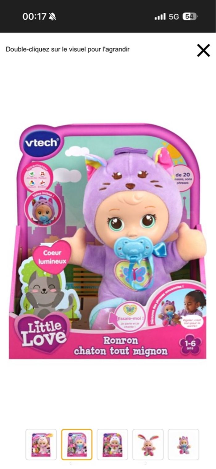Vtech poupée chaton très mignon