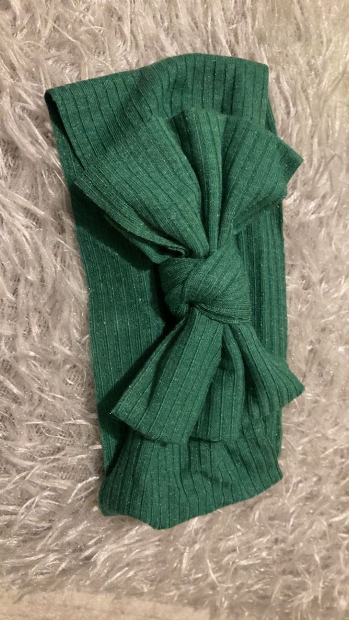 Bandeau bébé vert sapin - photo numéro 3