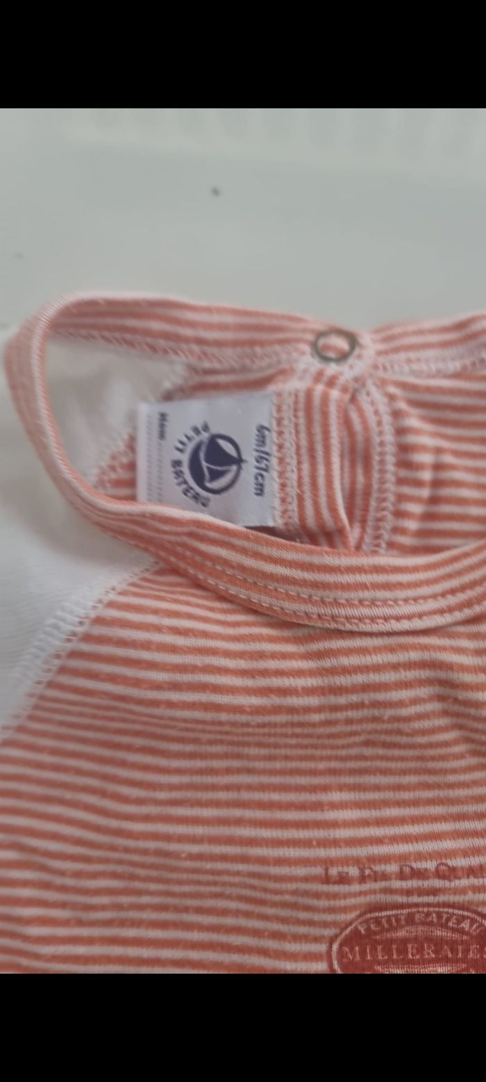 Combi short bébé petit bateau taille 6 mois - photo numéro 2