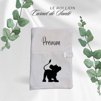 Protège carnet de santé personnalisé personnalisable bébé enfant le roi lion