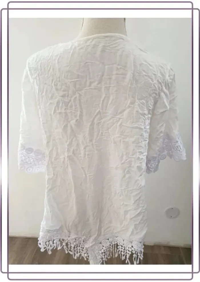 Haut blanc large taille S/M, très bon état - photo numéro 3