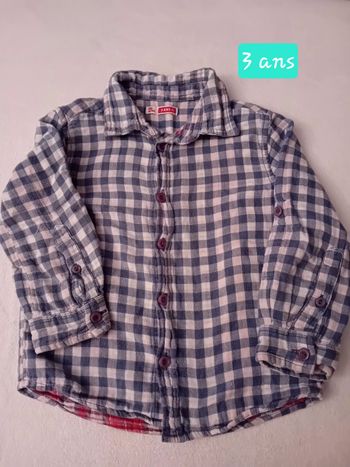 Chemise à carreaux cowboy en 3 ans