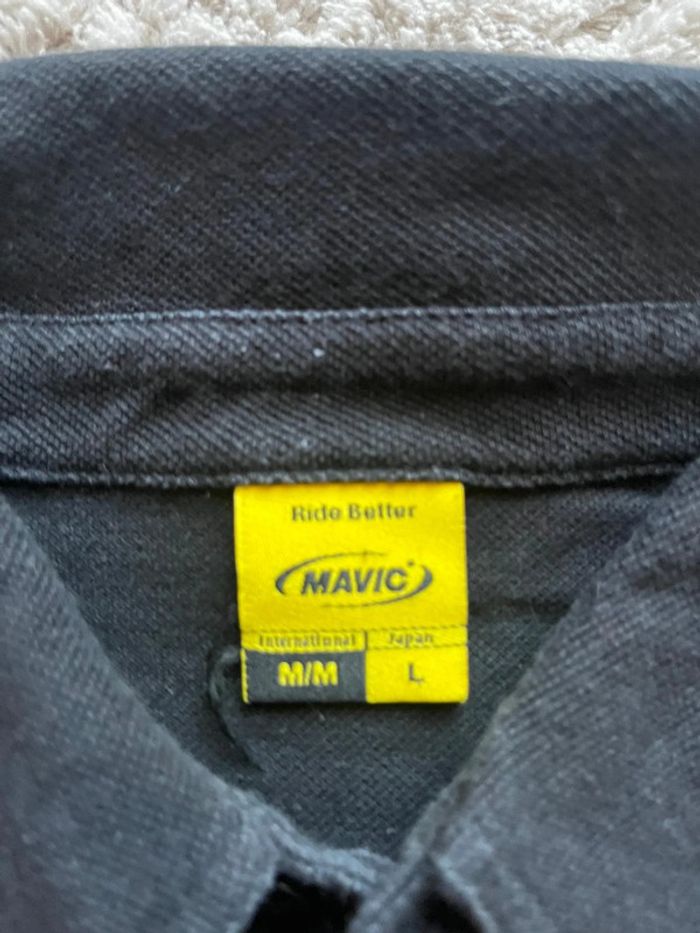 Polo homme de la marque Mavic . Taille L . Couleur noir .Très bon état - photo numéro 5