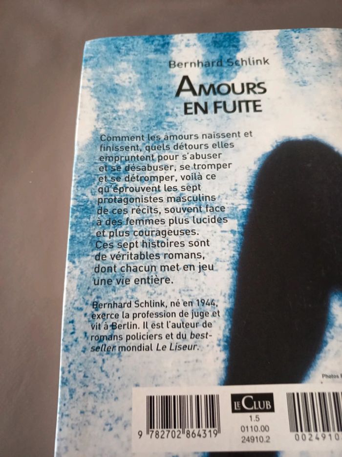 Livre Amours en fuite - photo numéro 3