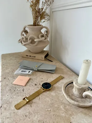 Montre cluse or doré noir la bohème maille bracelet Boho Chic Watch mesh Black Gold Colour bijoux
