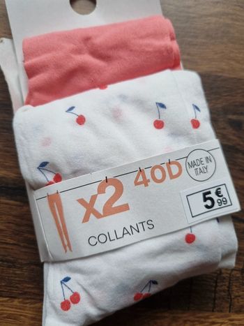 Lot de 2 collants en taille 23/26, 40D (La Halle)