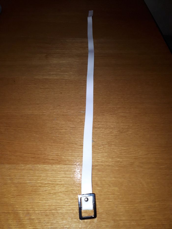 Ceinture enfant blanche boucle argentée - photo numéro 3