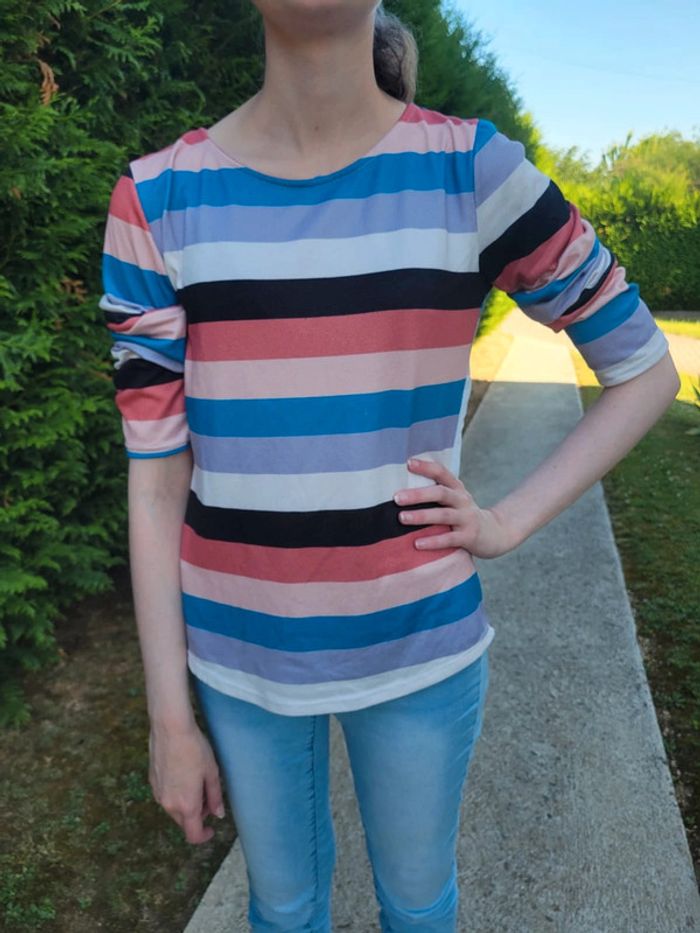 Pull fin à rayures femme taille S