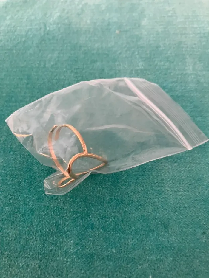 Bague cœur dorée ajustable neuf sous blister - photo numéro 5