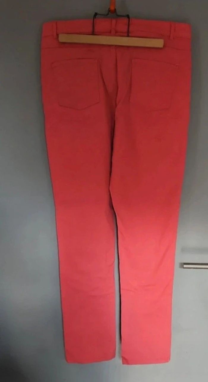 Jeans droit In Extenso rose taille 44- taille haute - photo numéro 3