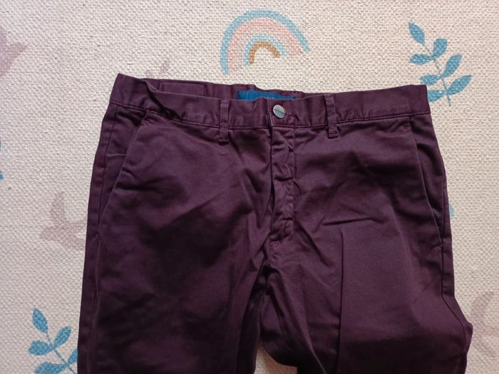 Pantalon zara man homme 38 bordeaux - photo numéro 2