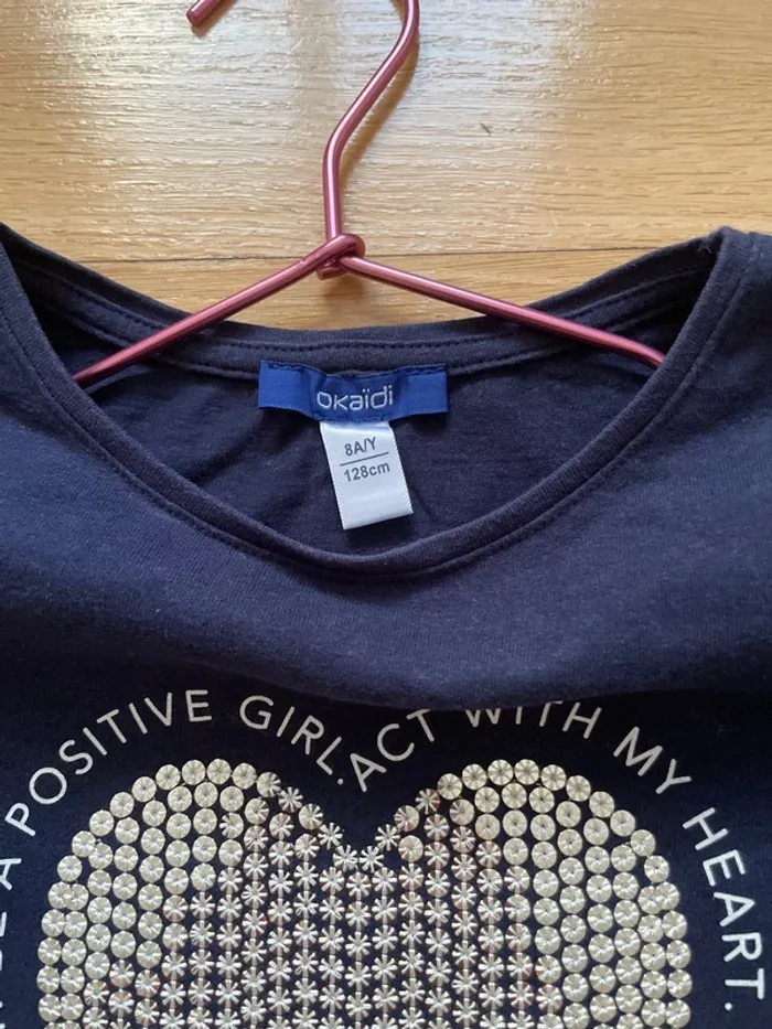 T shirt manches longues okaïdi 8 ans - photo numéro 2