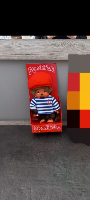 Monchhichi marin peluche poupon singe neuf 
