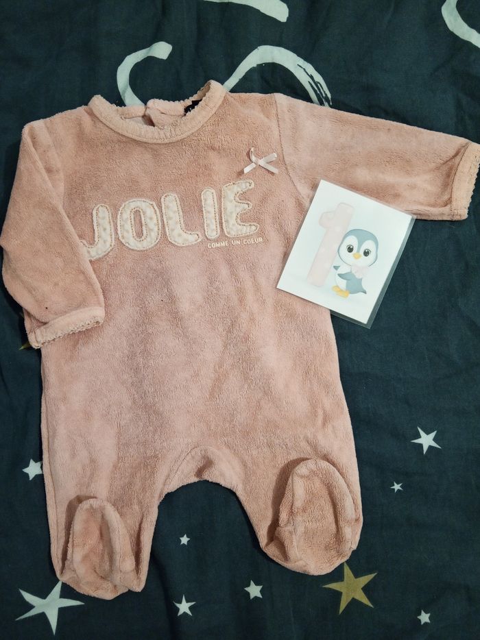 Pyjama rose "jolie" _ 1 mois