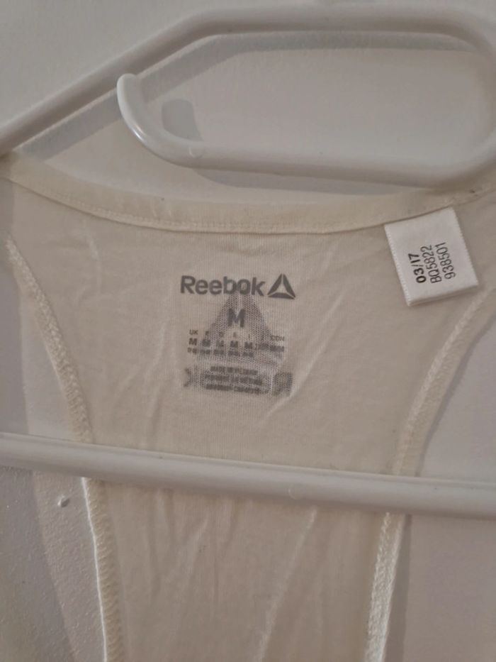 Débardeur femme été asymétrique blanc taille M TBE Reebok - photo numéro 2