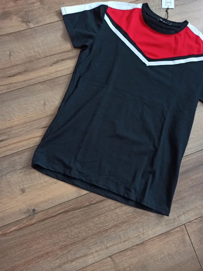 Tee shirt noir uni homme manches courtes L - photo numéro 4