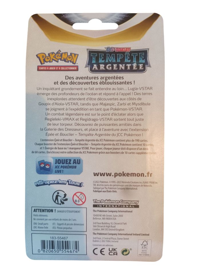 Booster Pokémon 🇨🇵 sous blister tempête argentée EB12 - photo numéro 2