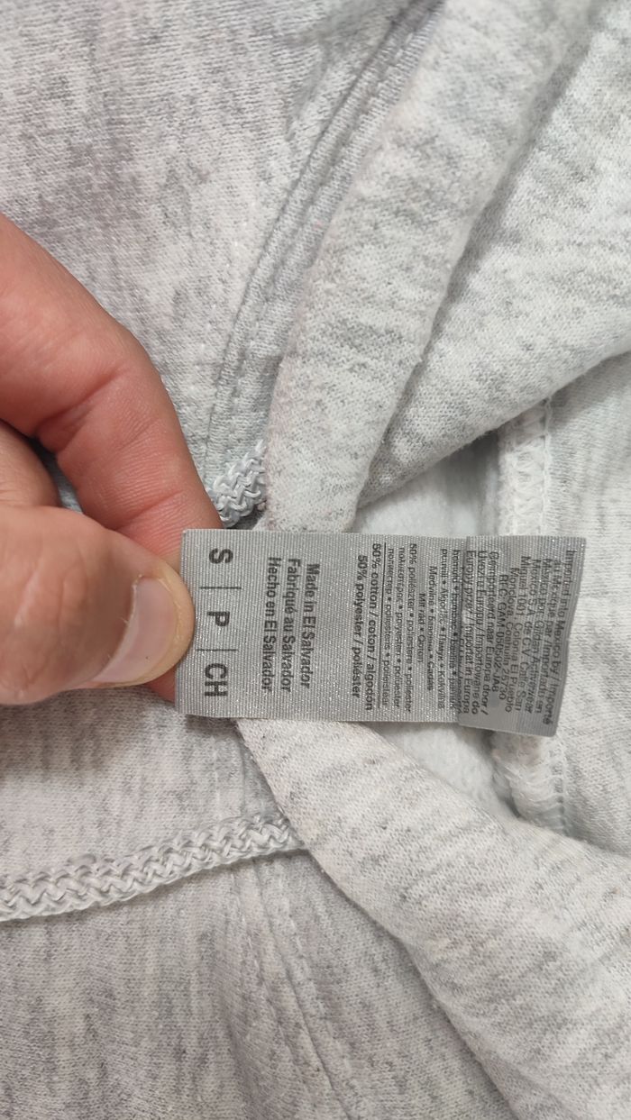 Vêtement Homme Sweatshirts Sweats pull à capuche gris blanc Gildan taille S #Retrostreet - photo numéro 5