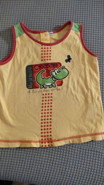 Débardeur t-shirt dinosaure unisexe garçon ou fille 18/24 mois