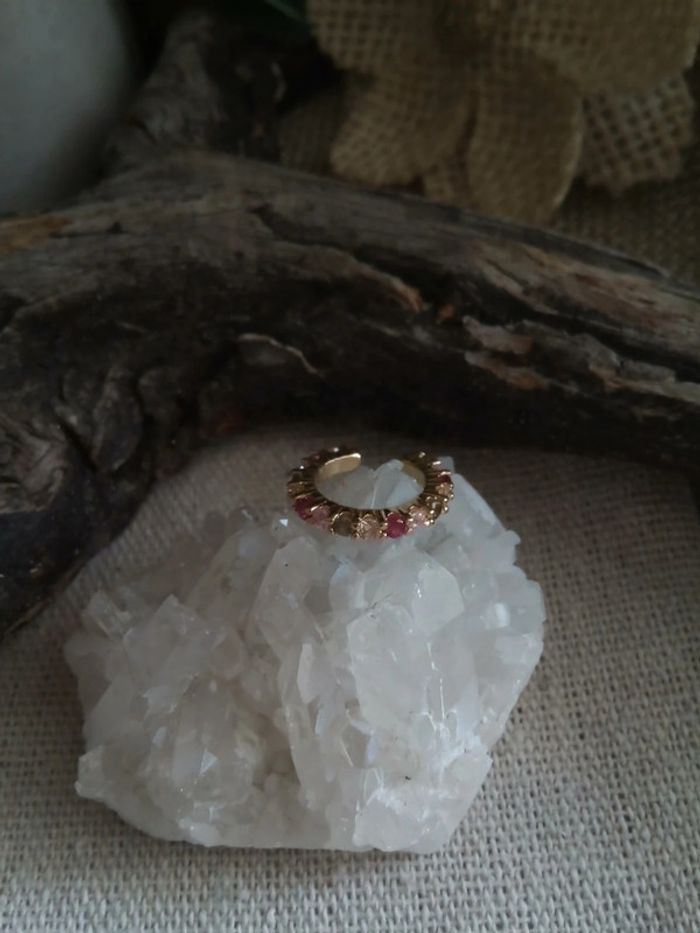 Clip oreille zircons colorés - photo numéro 3