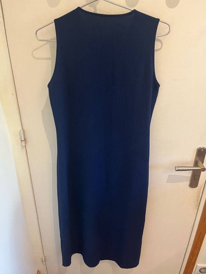 Robe longue sans manches bleu marine taille M - photo numéro 4