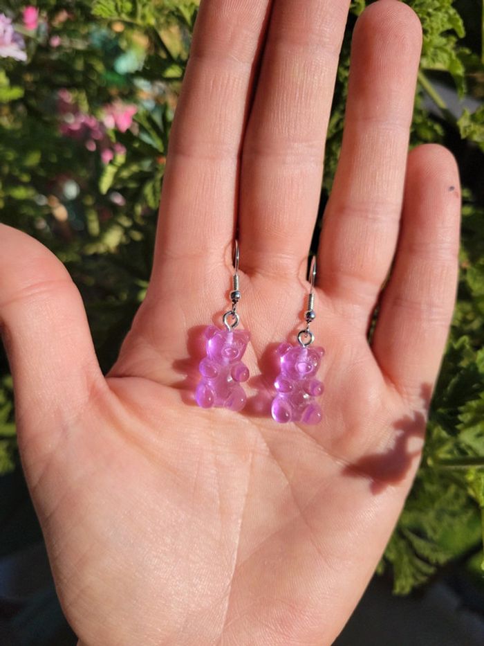 Boucles nounours haribo rose