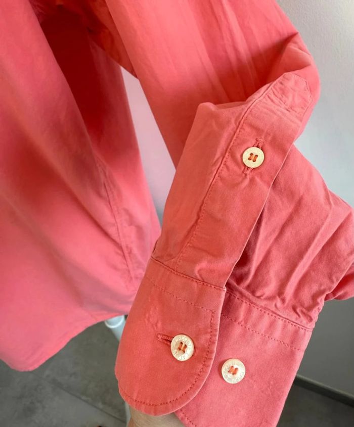 Magnifique chemise Lacoste Devanley homme unie corail taille 43 soit L-XL - photo numéro 4