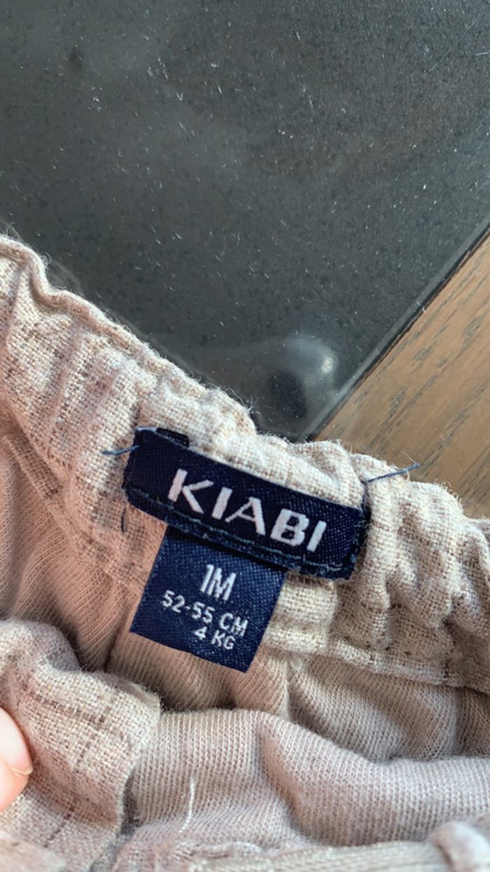 Pantalon marron quadrillé Kiabi 1 mois - photo numéro 3
