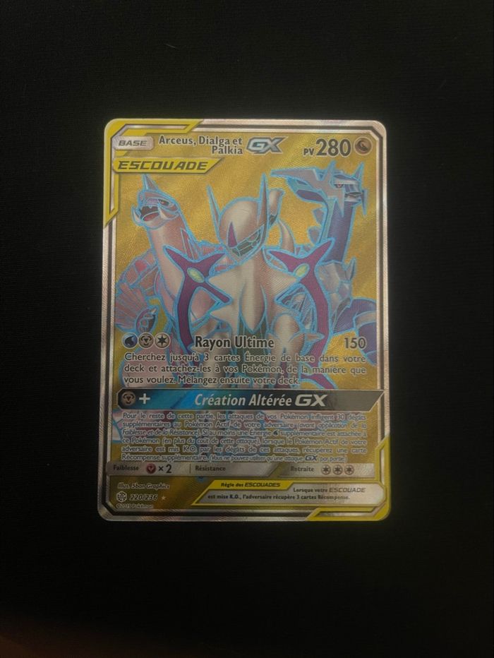 Carte Pokémon Carte Pokémon Escouade Arceus, Dialga et Palkia GX NM FR