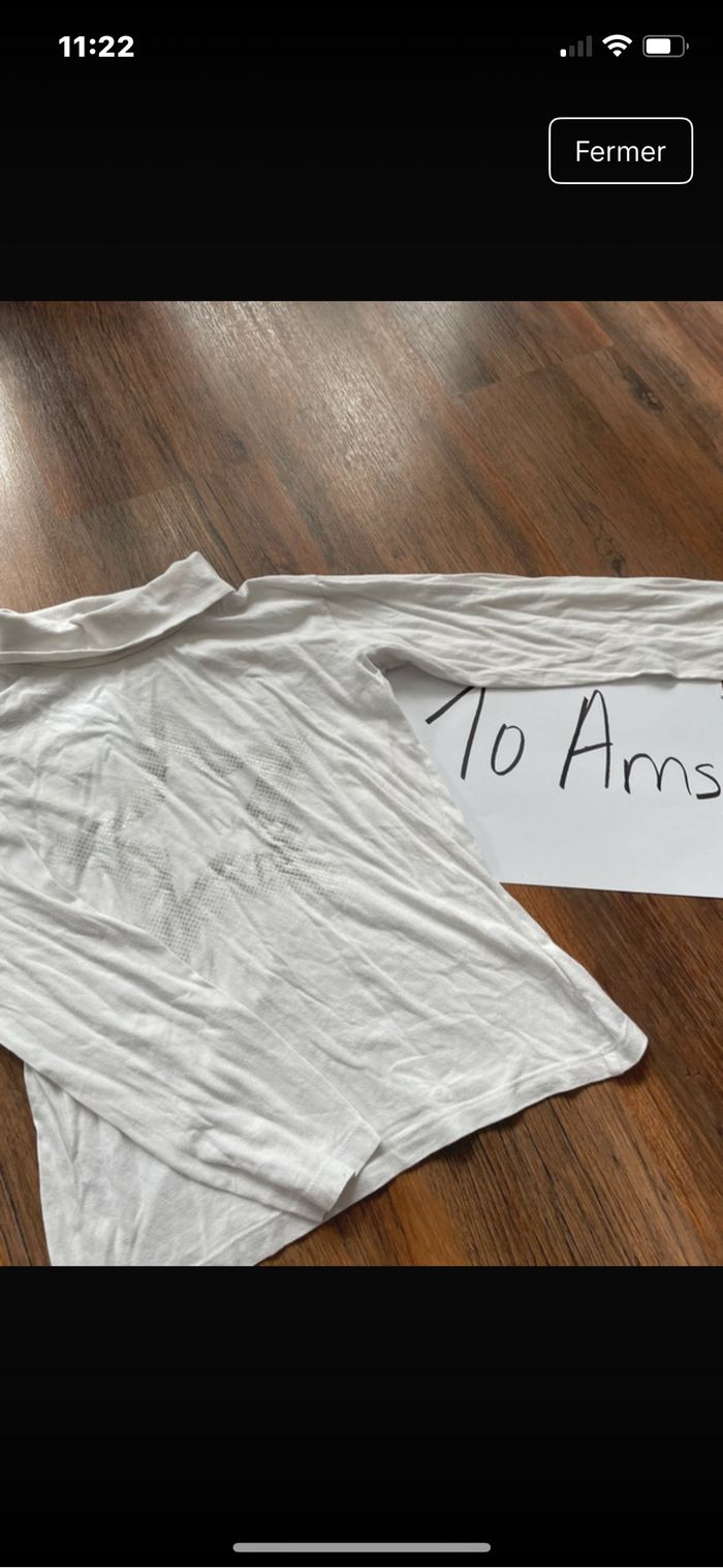 Sous pull col roulé blanc