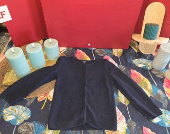 Gilet bleu marine 36 mois